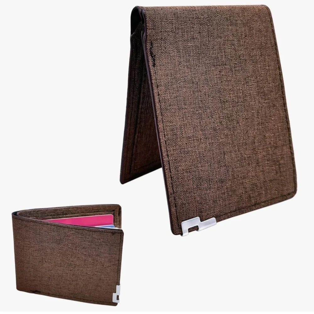 Mens Slim Wallet, Denim Fabric Men's Wallet Minimalist Wallet for Men (new)